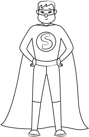 Superhero From Superman Coloring Page